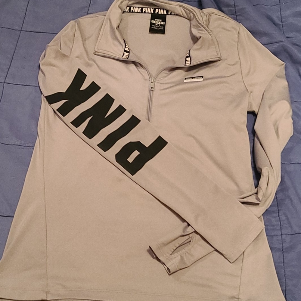 Pink 1/2 zip lightweight long sleeve Activewear